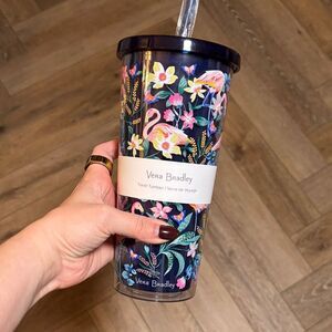 Vera Bradley Flamingo Floral Tumbler - Navy